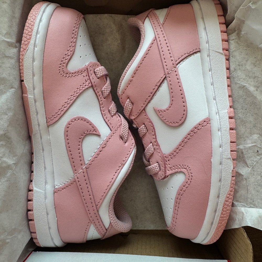 Nike Toddler Girl Pink and White Low Dunks